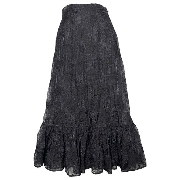 Sandra Mansour x H&M Organza Skirt 4 Whimsigoth Dark Romantic Tiered Midi Maxi - Picture 1 of 11
